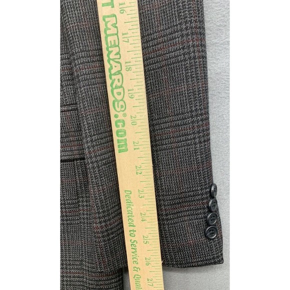 Jos A Bank Sport Coat Mens Size 44L Gray Single Breasted Vented Notch Two Button - Picture 11 of 16